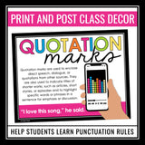 Punctuation Posters - Grammar Bulletin Board Display - ELA Classroom Decor