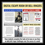 Sentence Types Escape Room Bell Ringers - Digital Sentence Structure Game