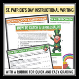 St. Patrick's Day Writing Assignment -  Catch a Leprechaun Instructional Writing