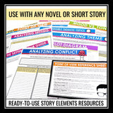 Story Elements - Assignments, Presentations, Activities, and Graphic Organizers