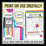 Substitute Teacher Binder - Forms, Templates, and Resources for Supply Teachers