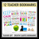 Teacher Quote Posters and Bookmarks - Staff Room Bulletin Board Decor and Gift