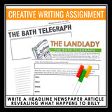 The Landlady by Roald Dahl - Short Story Unit Slides, Assignments, Activities