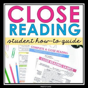 Close Reading Annotation Lesson - Presentation & Annotating Passage Assignment