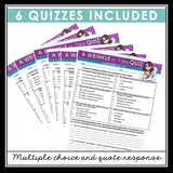 A Wrinkle in Time Quizzes - Multiple Choice and Quote Chapter Reading Quizzes