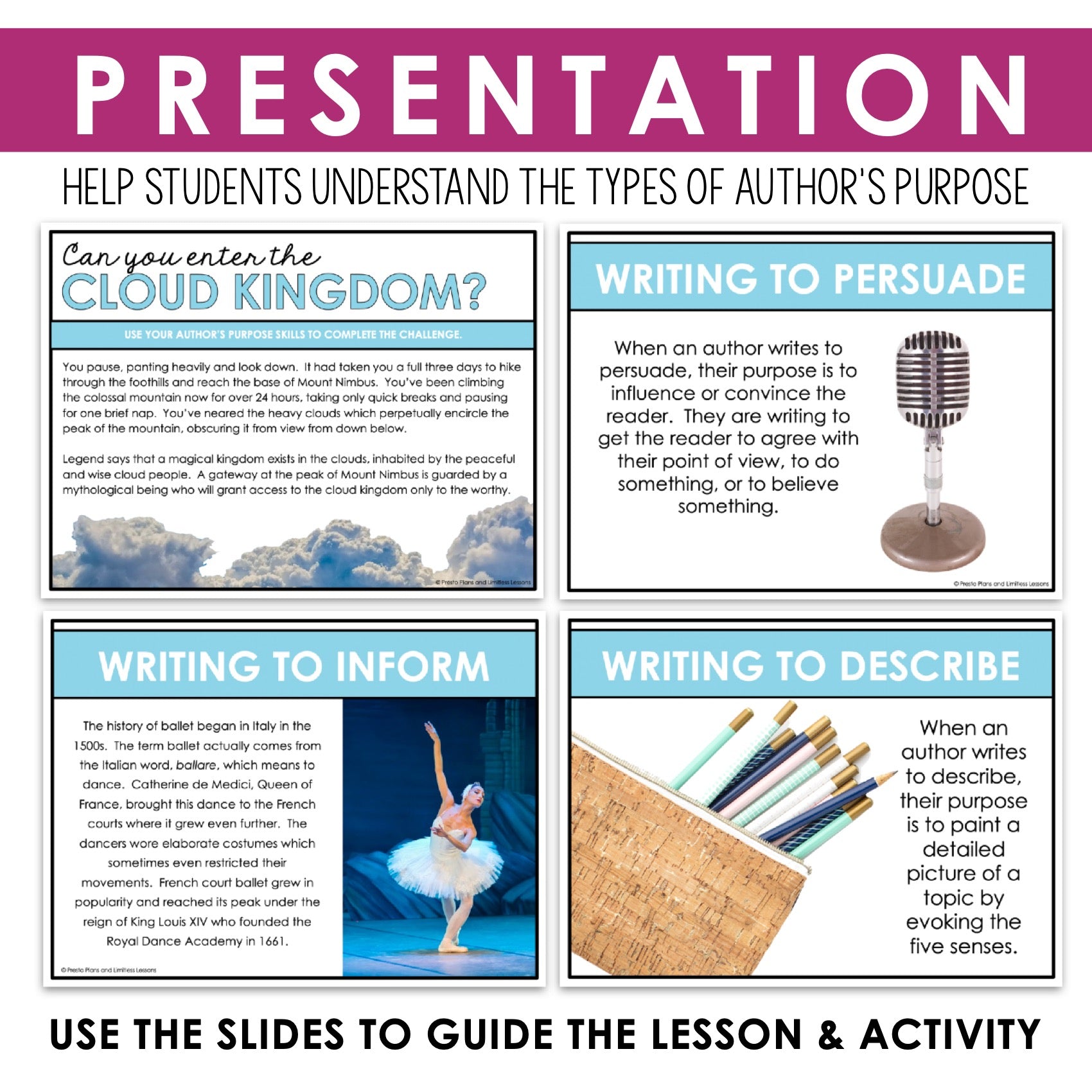 Author's Purpose Activity – Reading ELA