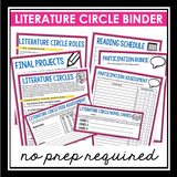 Literature Circles - Book Club Forms, Roles Assignments, and Reading Activities