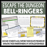 Capitalization Escape Room - Punctuation Breakout Activity Grammar Game