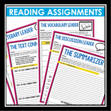 Literature Circles - Book Club Forms, Roles Assignments, and Reading Activities