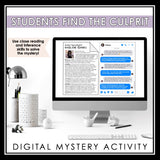 CLOSE READING DIGITAL INFERENCE MYSTERY: WHO SABOTAGED THE WEDDING?