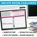 Subordinating Conjunctions Grammar Activity Escape Challenge, Slides, & Quiz